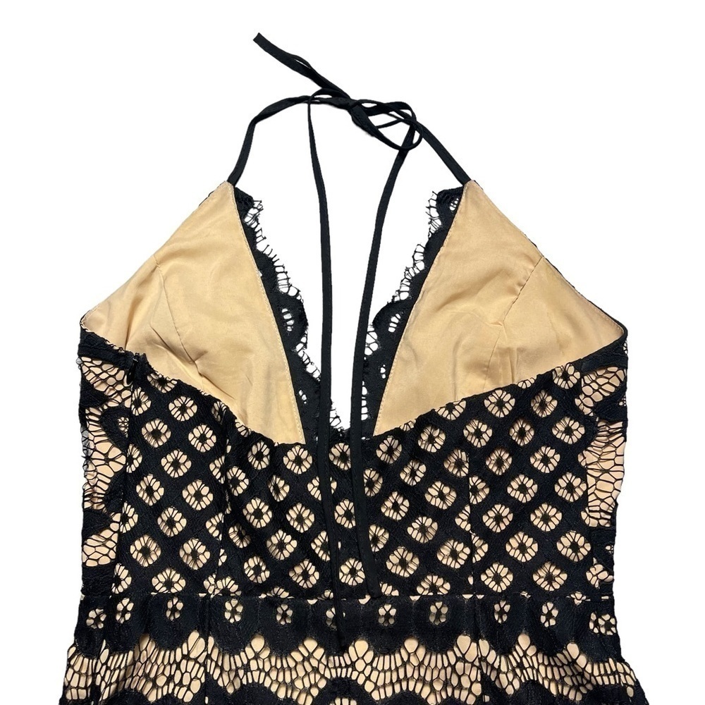 Tobi Black Lace Cocktail V Neckline Mini Dress S - Picture 6 of 9